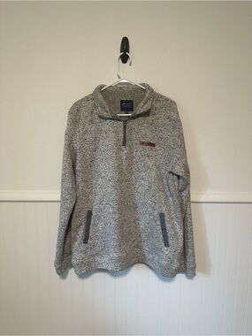 Simply Southern Grey Marled Quarter-Zip Pullover Sweater XXL
